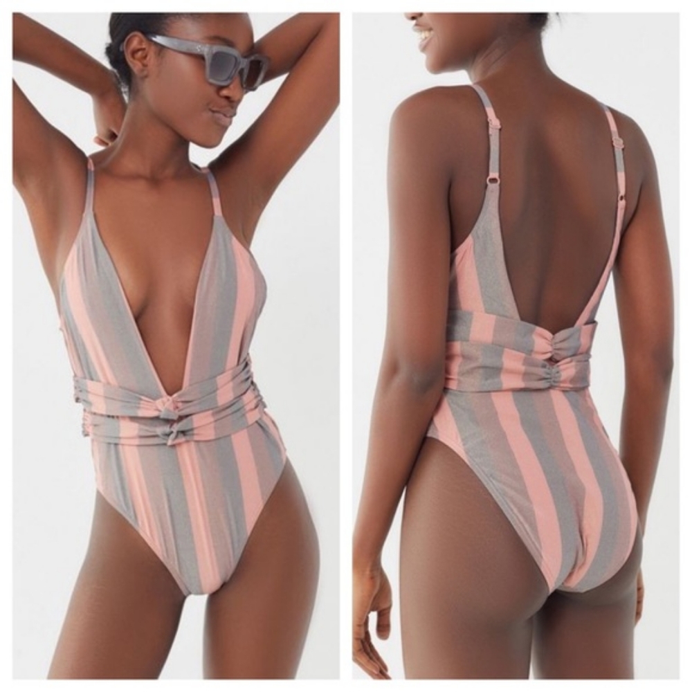 Urban Outfitters 🆕 Cici Knotty One Piece Swimsuit L - Picture 1 of 11